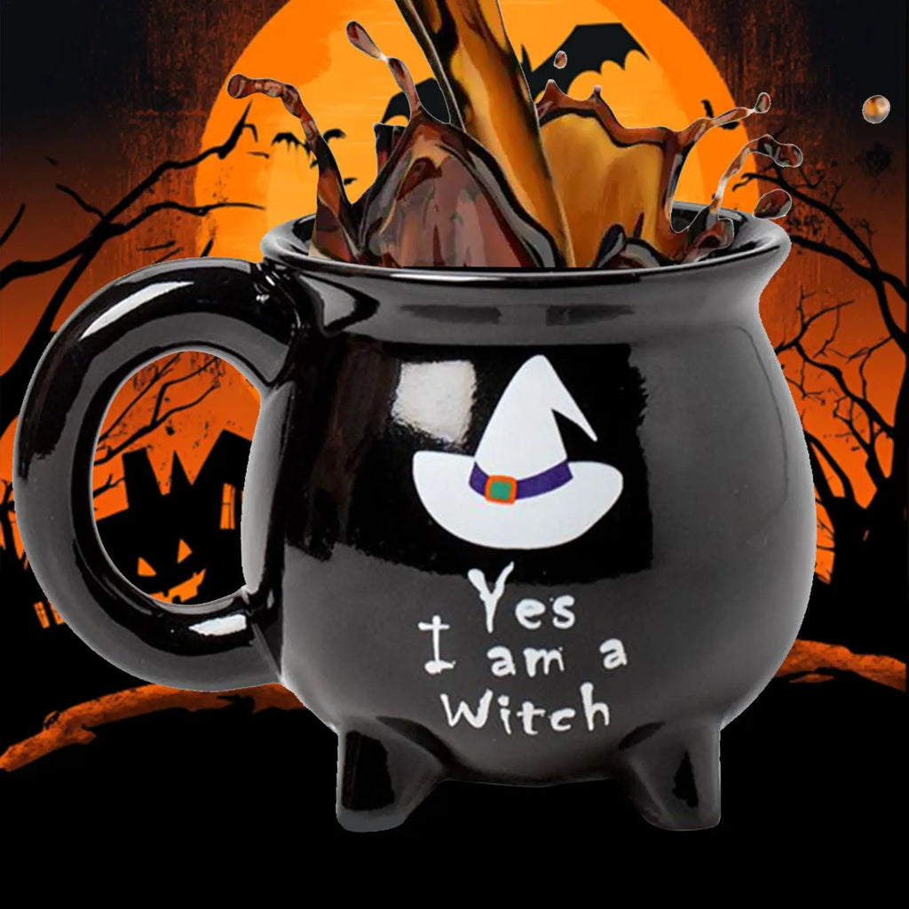 Cauldron Mug Halloween Witch Brew Mugs Beverage Cups Spooky Drinkware