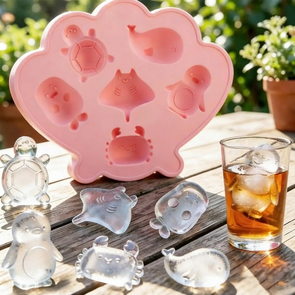 Ice Mold For Coffee Marine Creature Easy Release Chocolate Mold Animal Ice Tray For Home Kitchen Bar Barbecue Summer Party Zpaxo