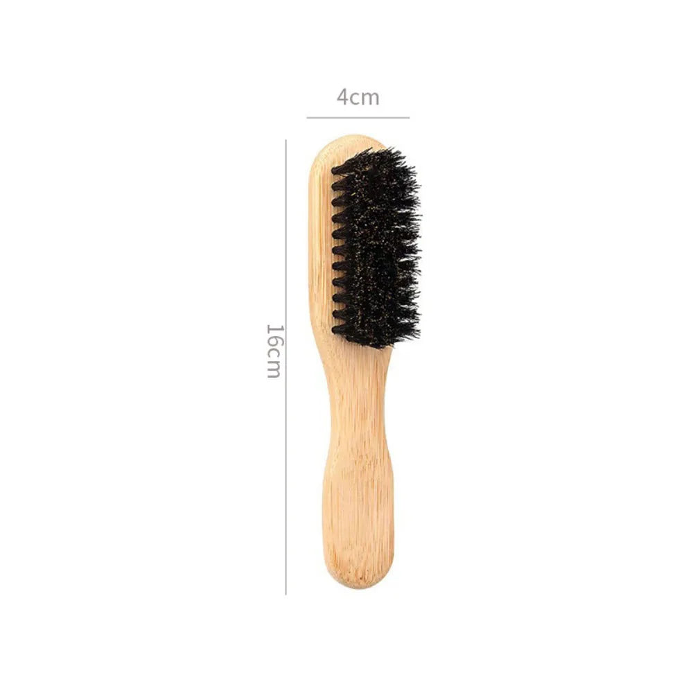 Wood Boar Bristle Hair Brush Backcombing Design Smooth Finish Slick Back Hair Brush Teasing Function Flyaways Control Zpaxo A