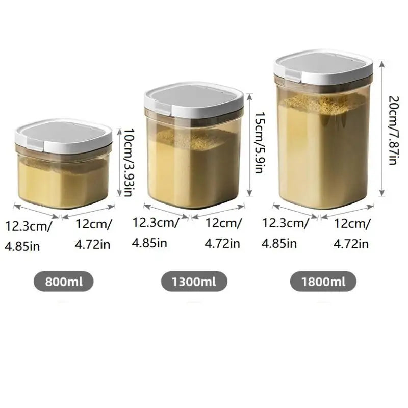 800 1300 Airtight Milk Powder Container Storage Box Food Spoon Zpaxo