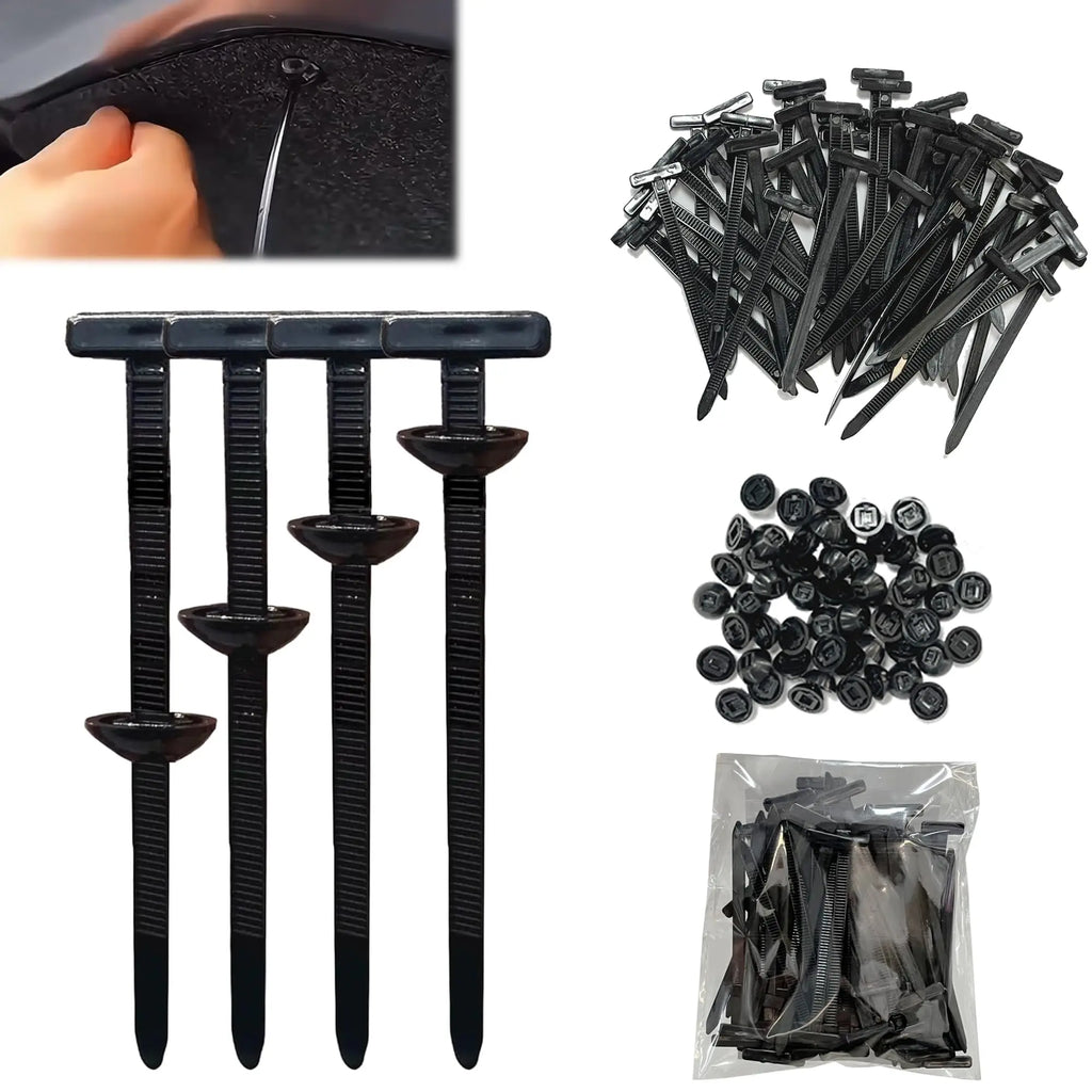 100/50/20pcs Zip Nylon Tie Wrap Cable Fixed Fastener Clips Car Hose Fastening Zip Strap Self-Locking Reusable Nylon Cable Ties Zpaxo