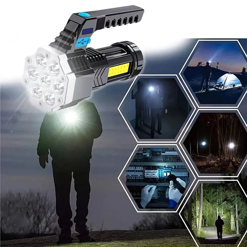 POCKETMAN 7-LED COB Rechargeable Flashlight 3800 Lumen Torch