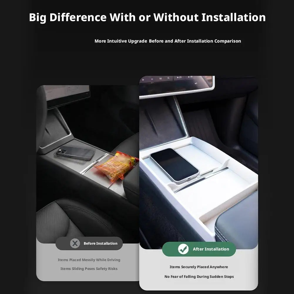 Tesla Model 3 Highland & Model Y Center Console Organizer Tray Console Organizer Tray Zpaxo