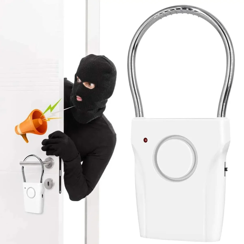 Smart Door Handle Alarm 110dB Security Adjustable Settings Portable Zpaxo