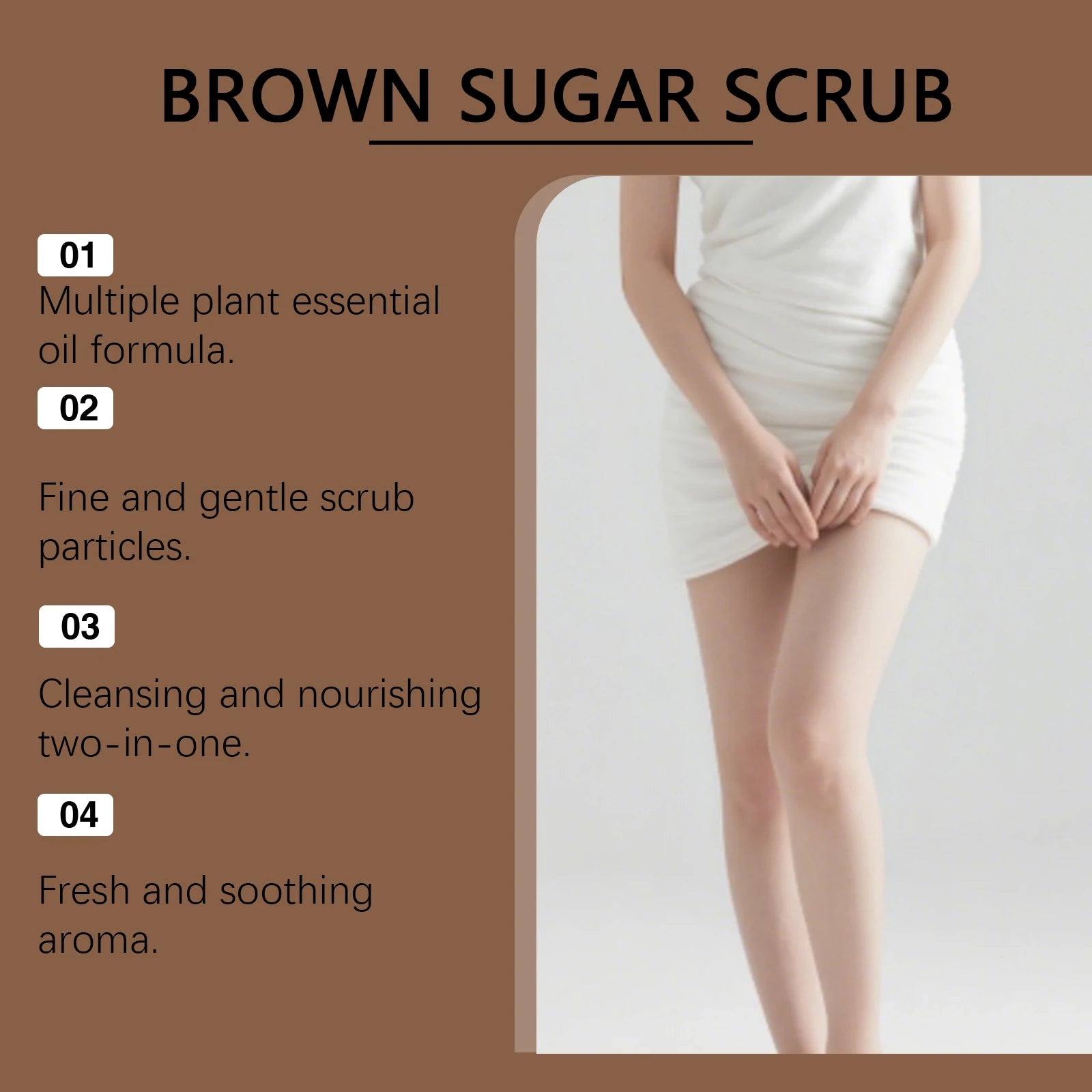 Reduces Roughness Brown Sugar Body Scrub Gently Cleanses Dead Skin Plant Oils Nourish Skin Leaving It Smooth and Soft Zpaxo