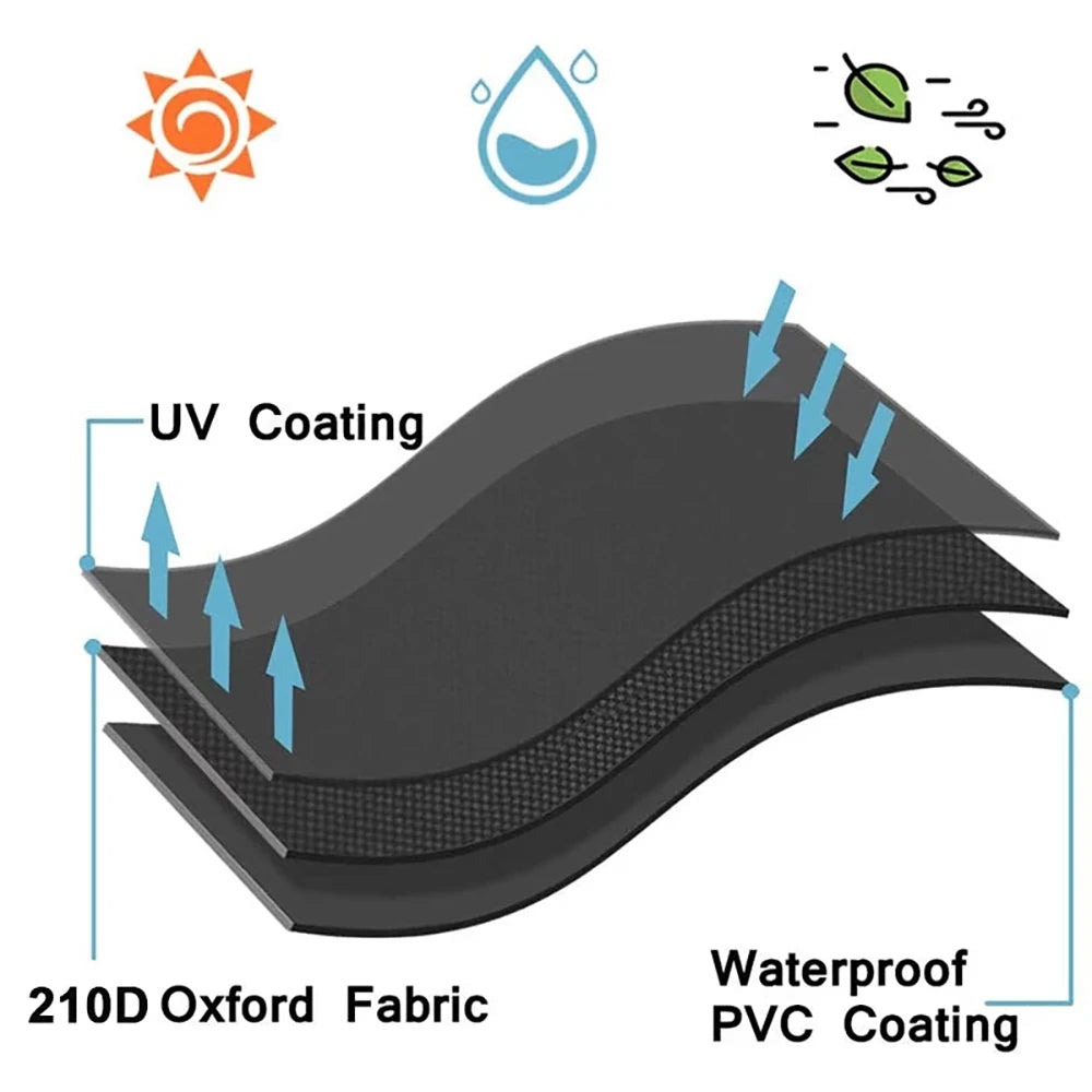 Stacked Patio Chair Dust Cover Outdoor Garden Patio Furniture Protector Cover Waterproof Dustproof Rain Cover Chair Organizer Zpaxo