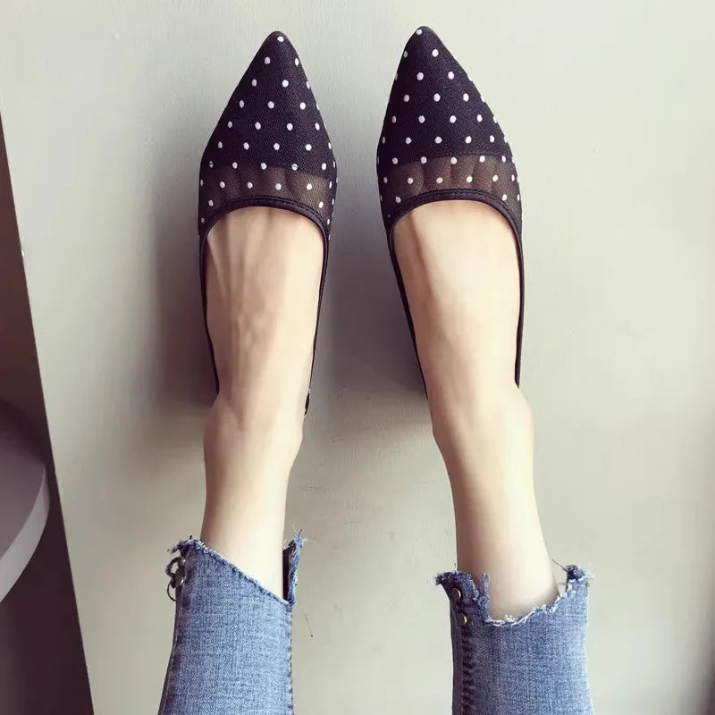 Flat Shoes for Women Spring Summer 2025 New Women's Shoes Mesh Pointed Toe Large Size Flat Bottom for Women Ladies Shoes Zpaxo