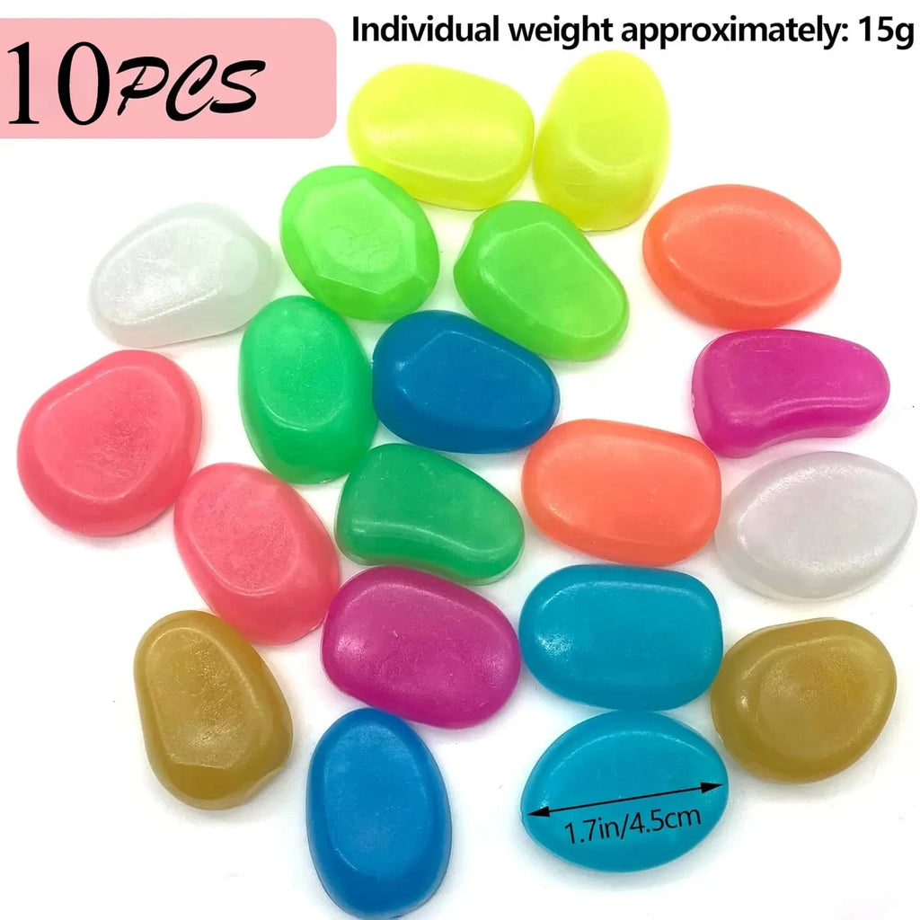 Oversized Glowing Resin Stones Large Bright Luminous Stone Garden
