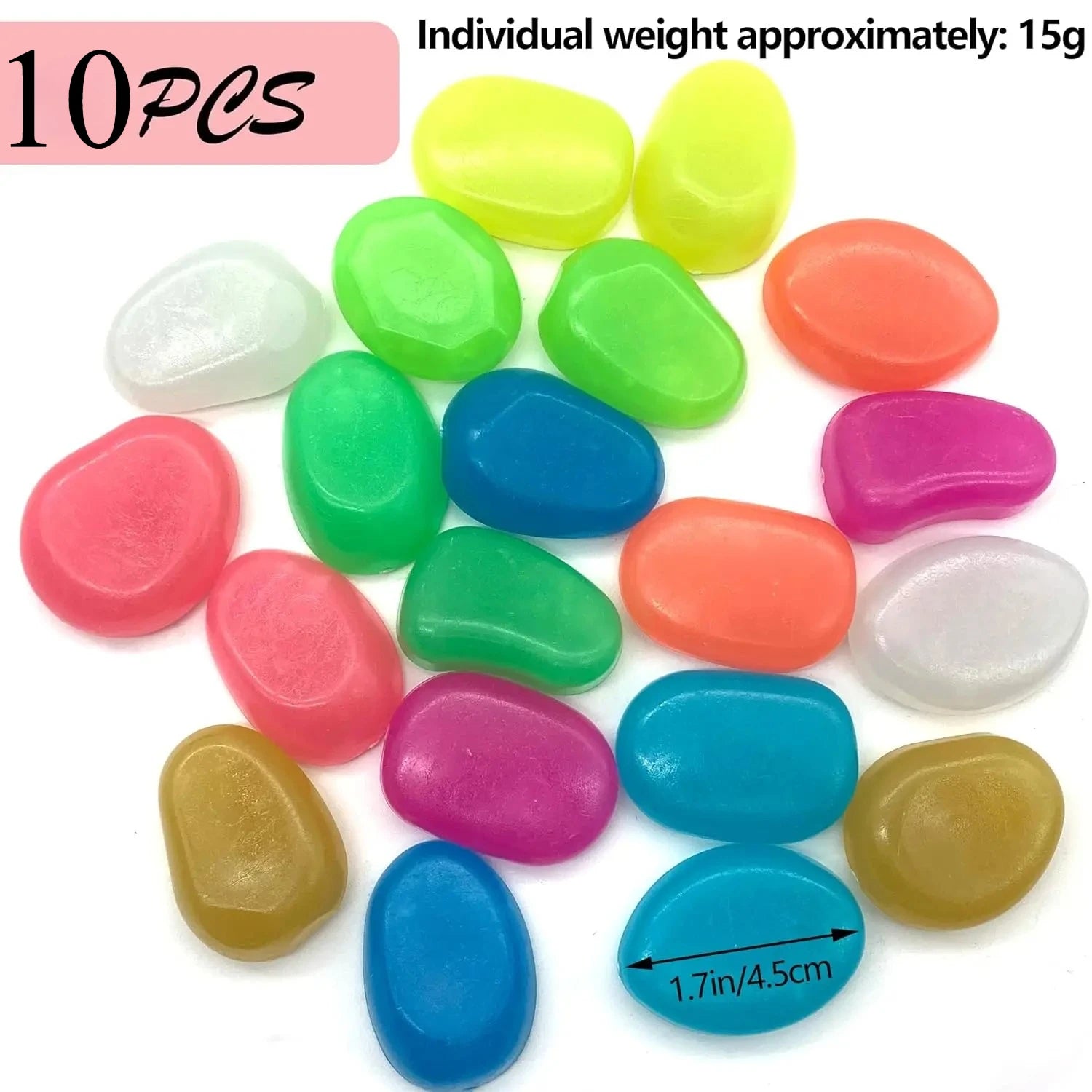 Oversized Glowing Resin Stones Large Bright Luminous Stone Garden