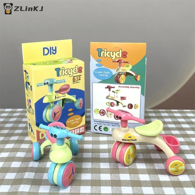 ▶1Pcs Dollhouse Mini Tricycle Simulation Small Bike Model Toys Miniature Home Scene Ornament Doll House Accessories Zpaxo