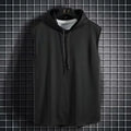 Men's Hooded Tank Top – Solid Color Sleeveless Hip Hop Vest