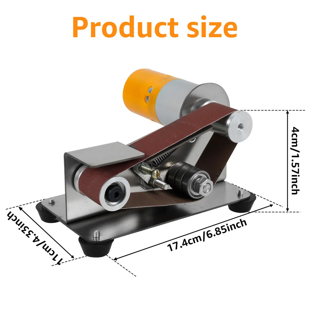 110-220V Electric Belt Sander DIY Polishing Grinding Machine Cutter Edges Sharpener US Plug Multifunction Power Tool Sandbelt Zpaxo