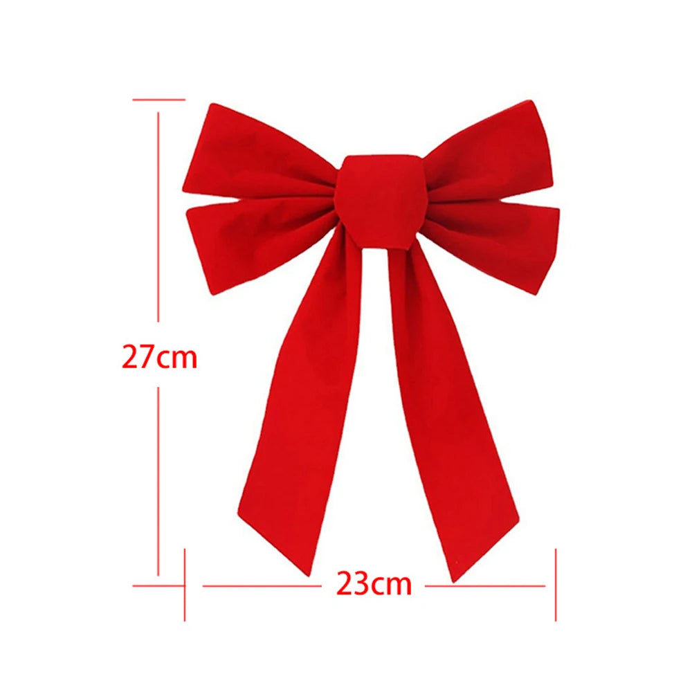 Large Red Velvet Christmas Bow – Tree Topper & Door Wreath Decor
