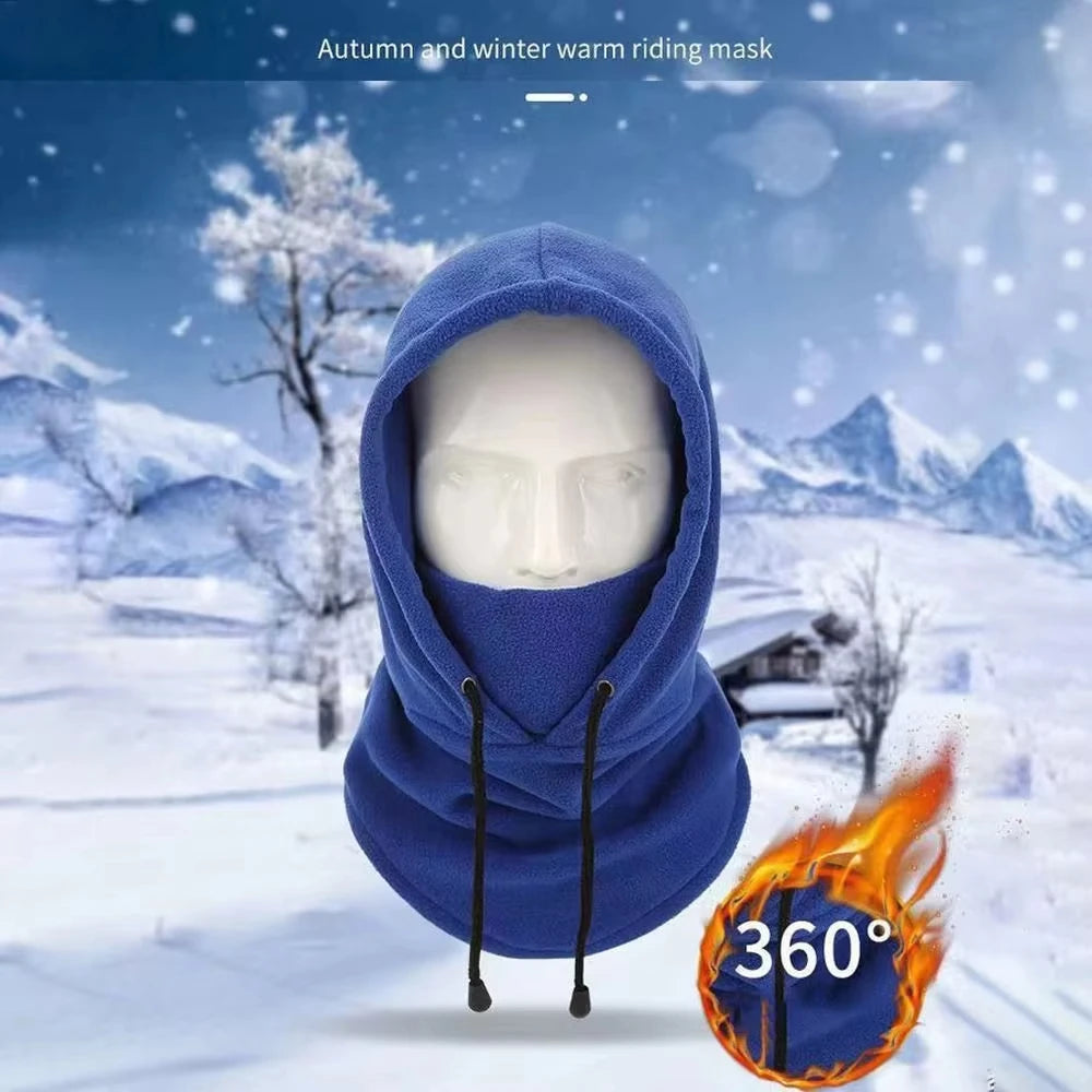 New Quality Cycling Cap Ski Balaclava Winter Windproof Cap Outdoor Hood Cap Cold Padded Hood Beanies Plush Warm Hat Polar Fleece Zpaxo