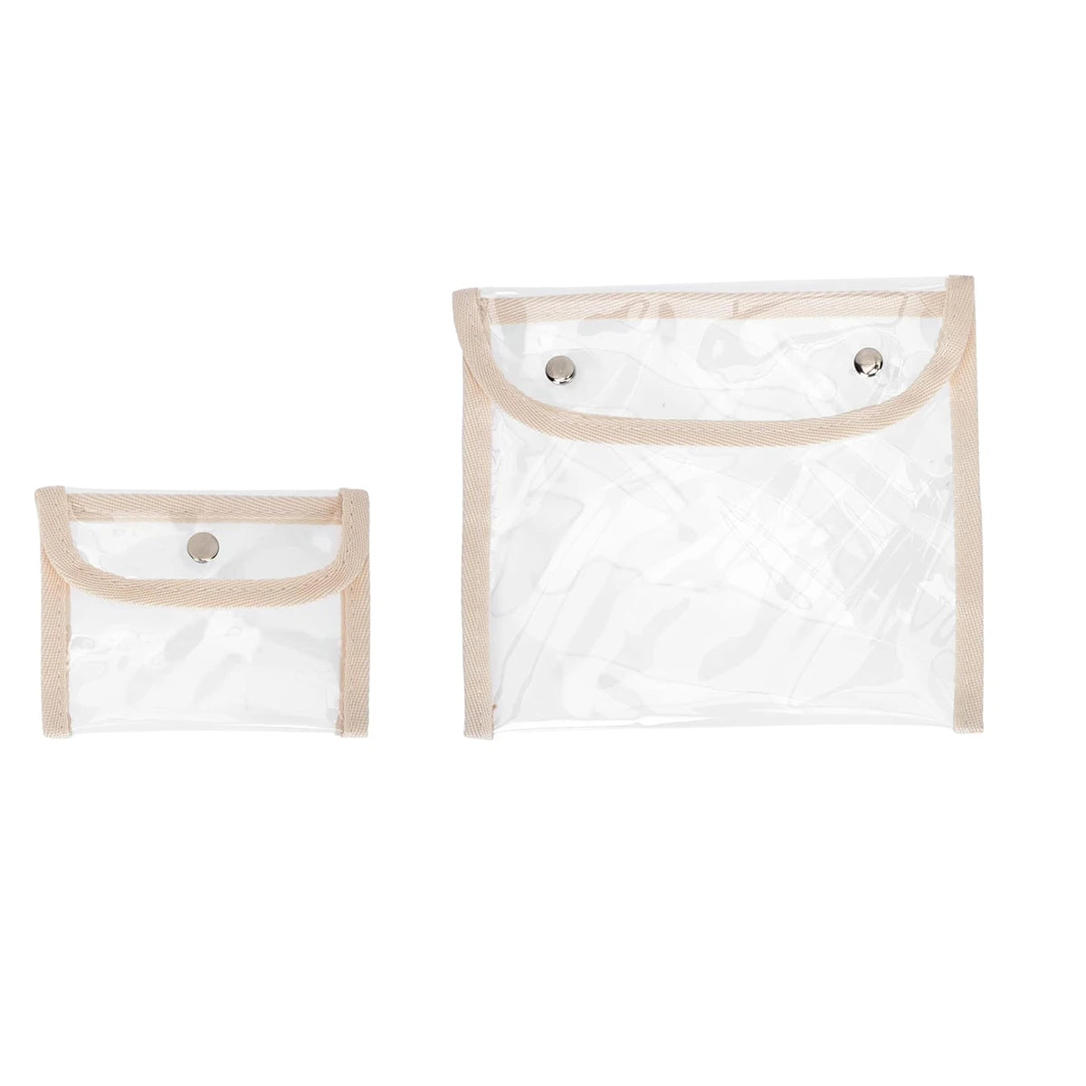 2-Pack Clear PVC Toiletry Pouches – Waterproof Travel Makeup Bag