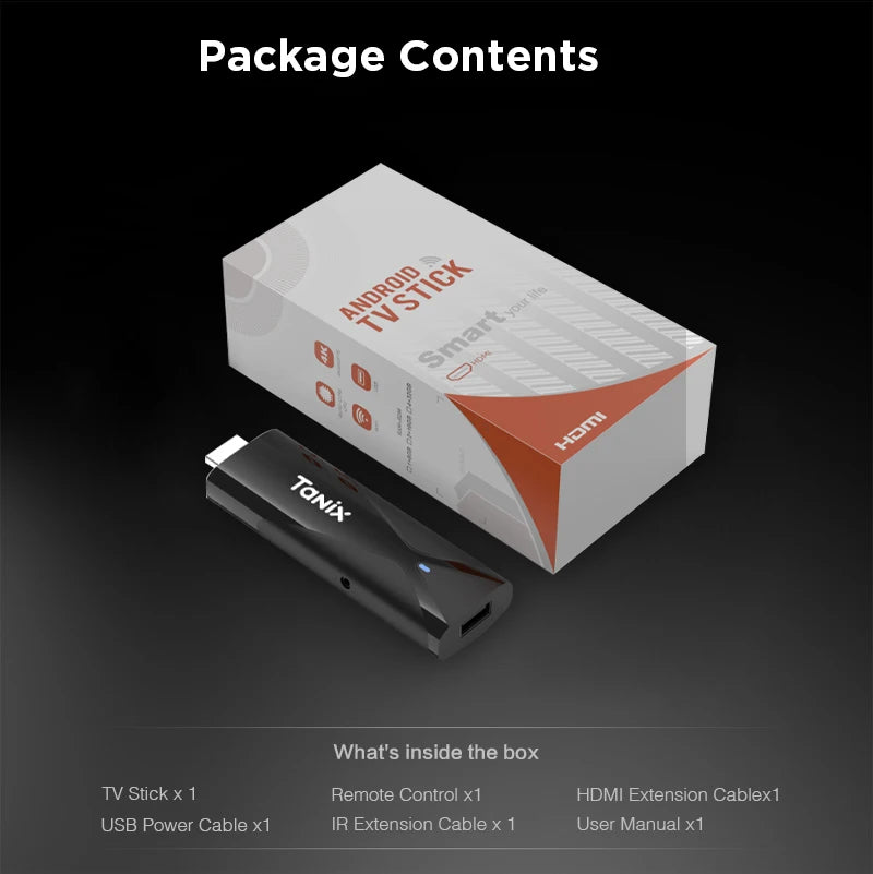 Tanix TX8 TV Dongle Android10 Allwinner H313 BT Smart Stick Channels Zpaxo