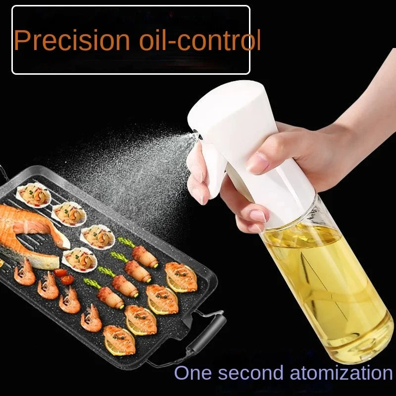 Black Kitchen Oil Bottle Cooking Oil Spray 200ml Pneumatic Spray Plastic Bottle Fitness Barbecue Spray Oil Dispenser Zpaxo