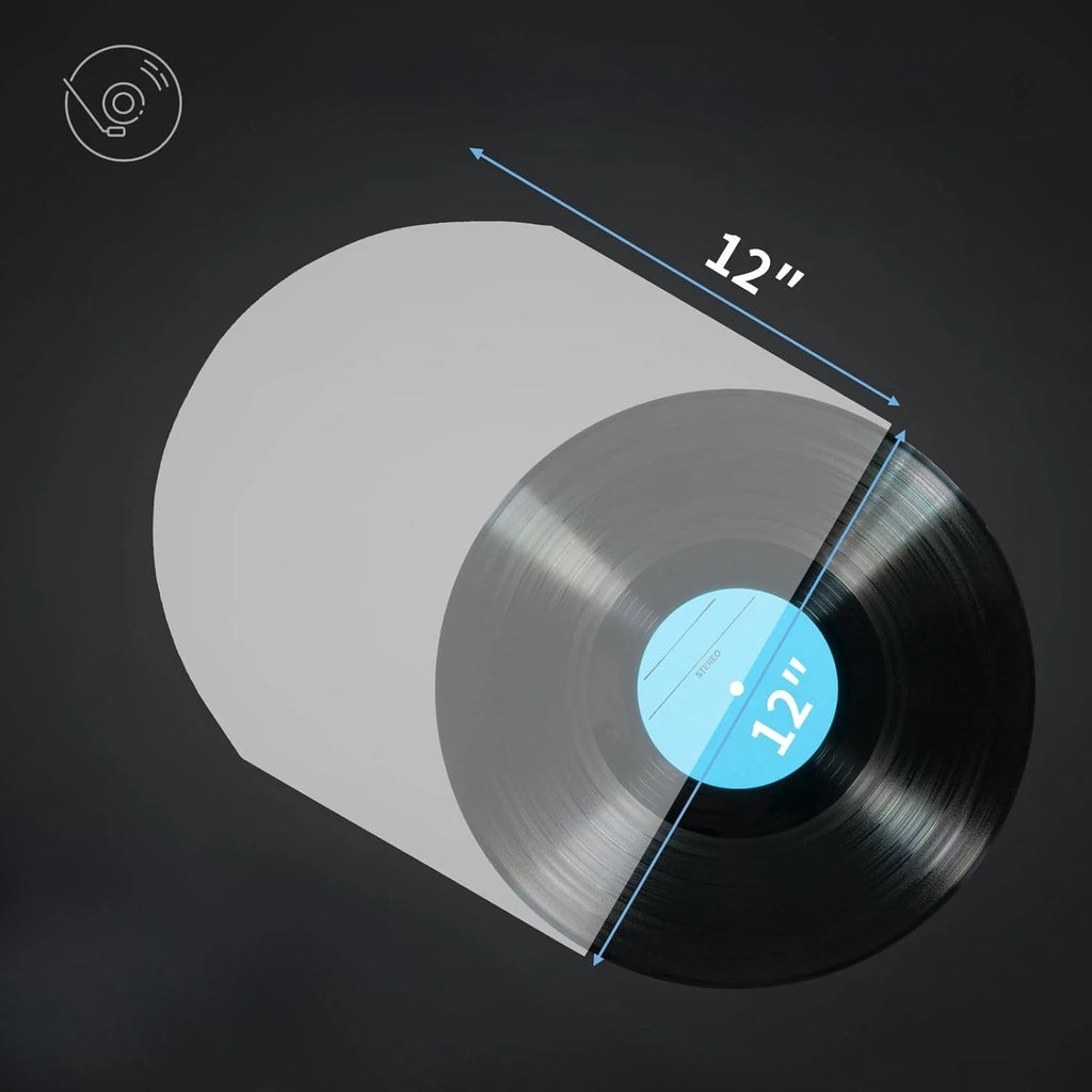 12" Crystal Clear LP Record Outer Sleeves – 15/30/60 Pack