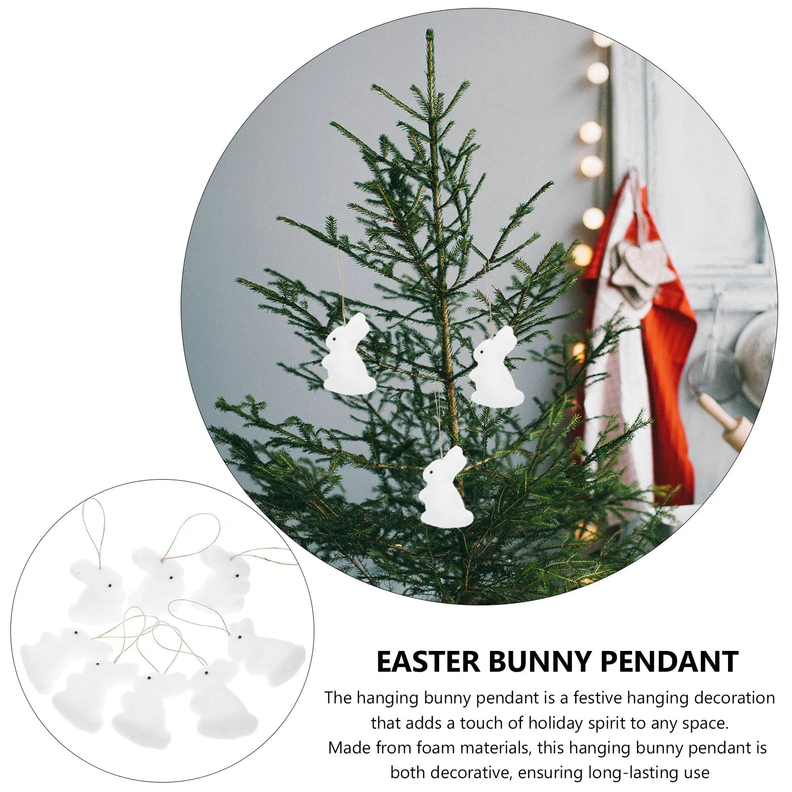 Easter Hanging Bunny Pendant Festive Foam Decor Unique Cute Rabbit