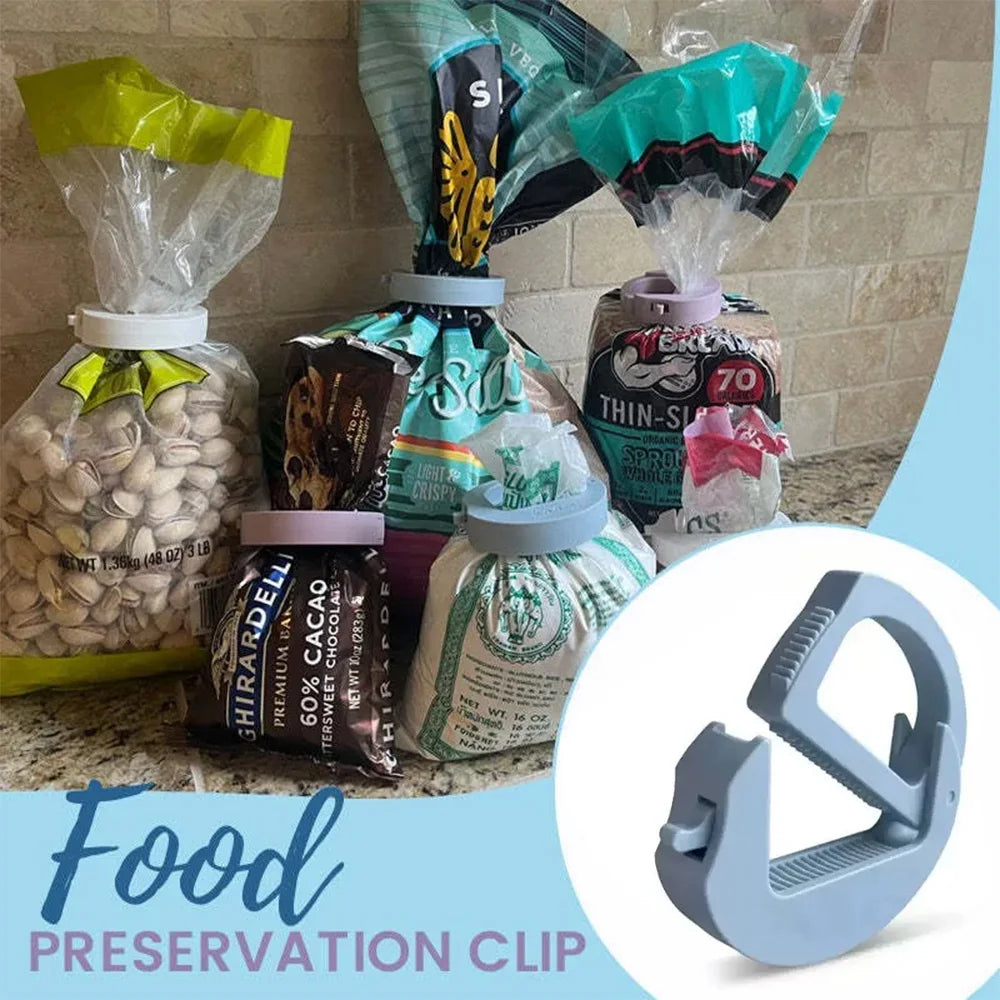 Multifunctional Food Sealing Clip Durable Kitchen Snack Savers Food Bag Clips Storage Organizer for Freshness Secure Storage Zpaxo