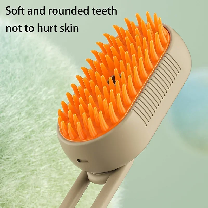Cat Dog Pet Spray Massage Brush One Button Steam Spray Folding Rotatable Floating Hair Bath Hair Removal Brush Comb Zpaxo