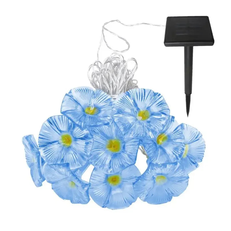 Solar Morning Glory Led Lamp Outdoor Waterproof Fairy String Zpaxo 10LED Glory