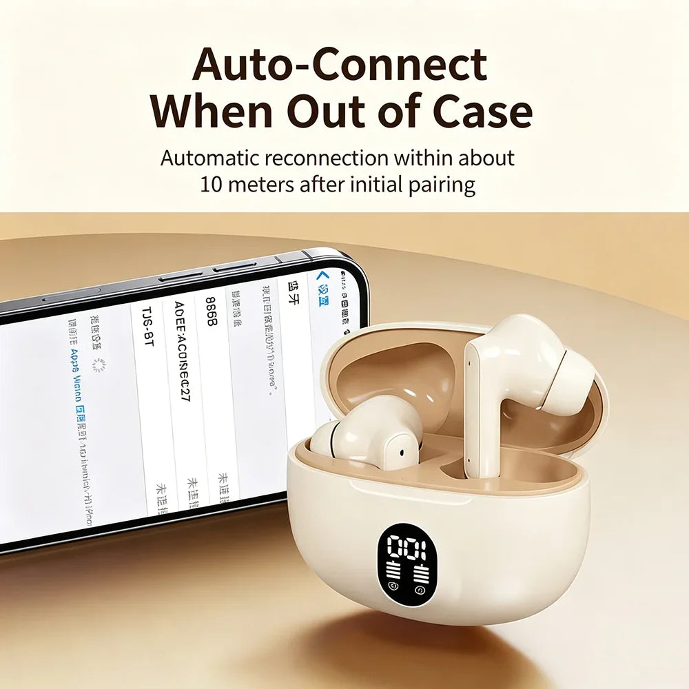 KEBIDUMEI ANC Bluetooth 6 0 Earphones Ear Wireless Earbuds Hifi