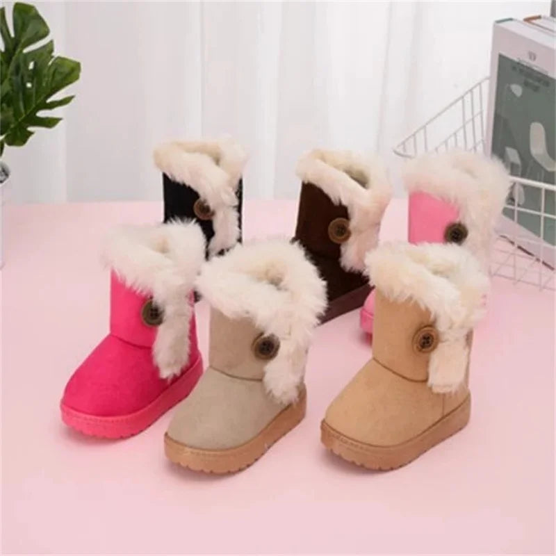 Warm Kids Snow Boots Children Toddler Winter Princess Child Shoes Zpaxo