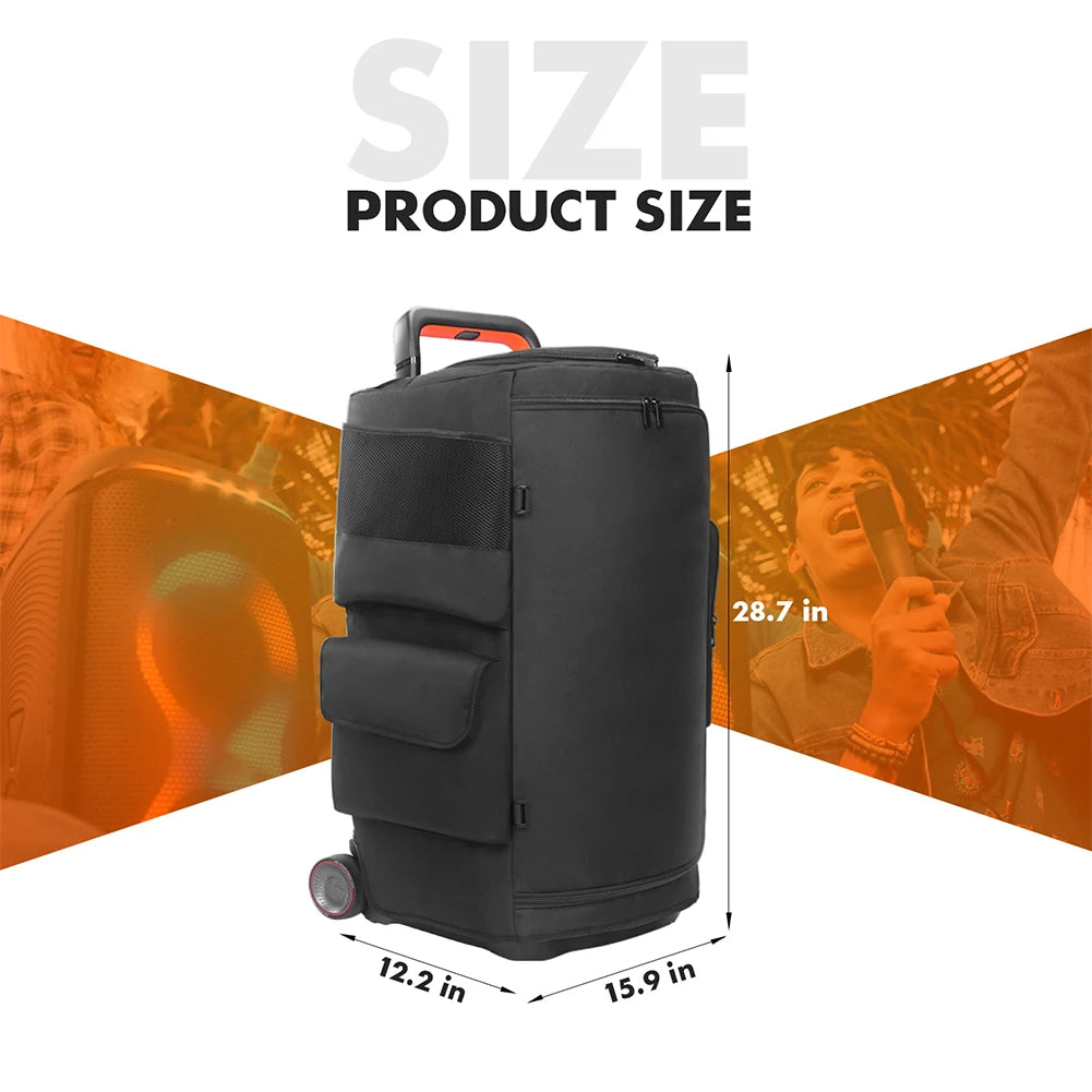 Portable Speaker Dust Case Zipper Closure Padded Protective Cover