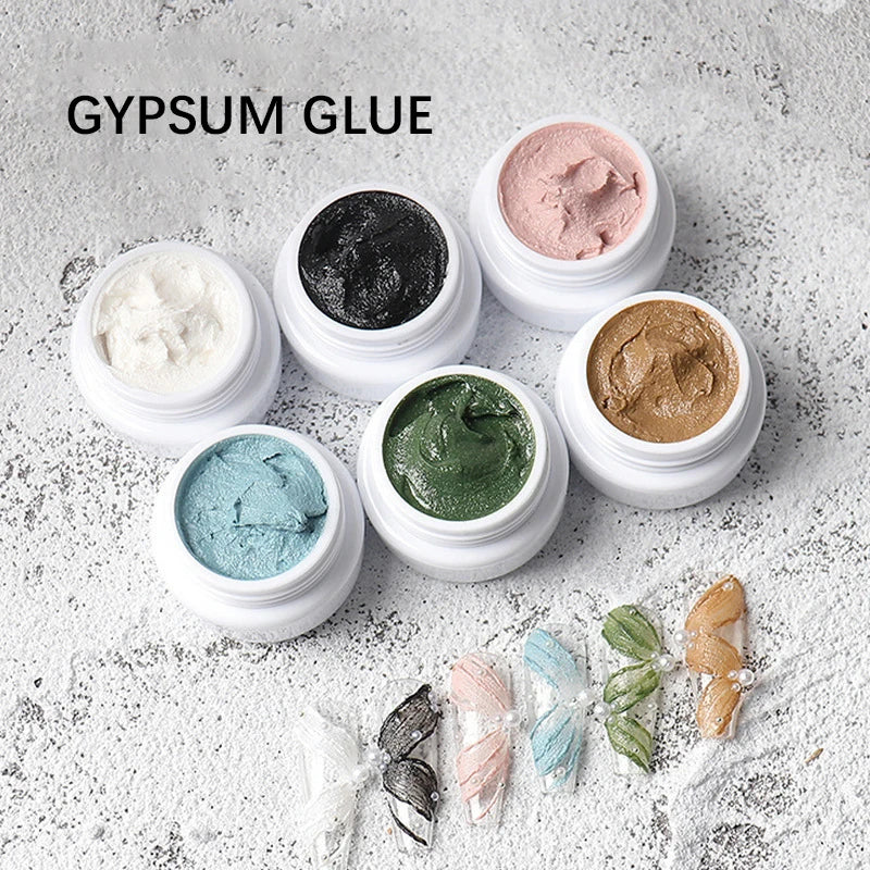 Gypsum Glue Gel 3D Nail Carving Sculpture UV LED Soak Off Varnish Zpaxo