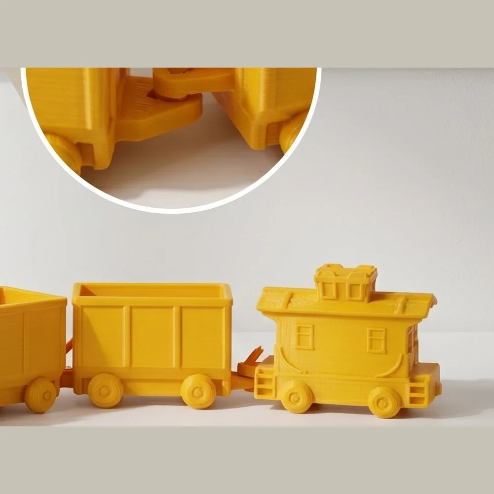 3D Printed Articulated Train Desk Organizer Creative Desktop Storage