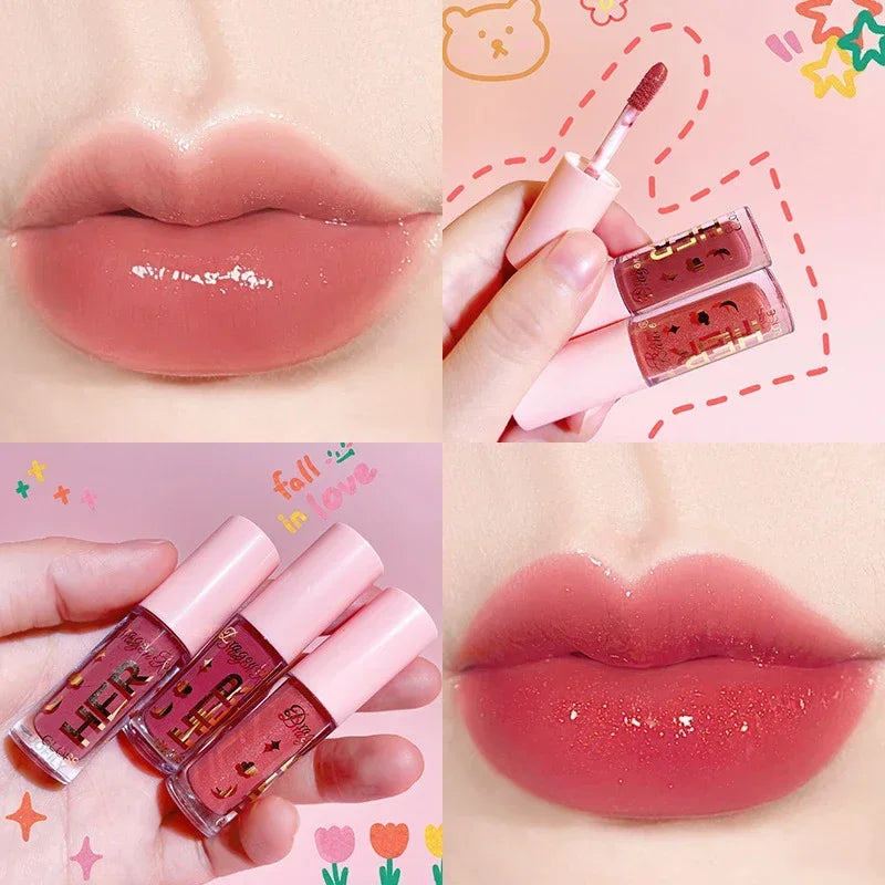 8 Colors Liquid Lipstick Waterproof Moisturizing Long Lasting Shiny Lip Gloss Natural Makeup Jelly Lip Glaze Shimmer Cosmetics Zpaxo