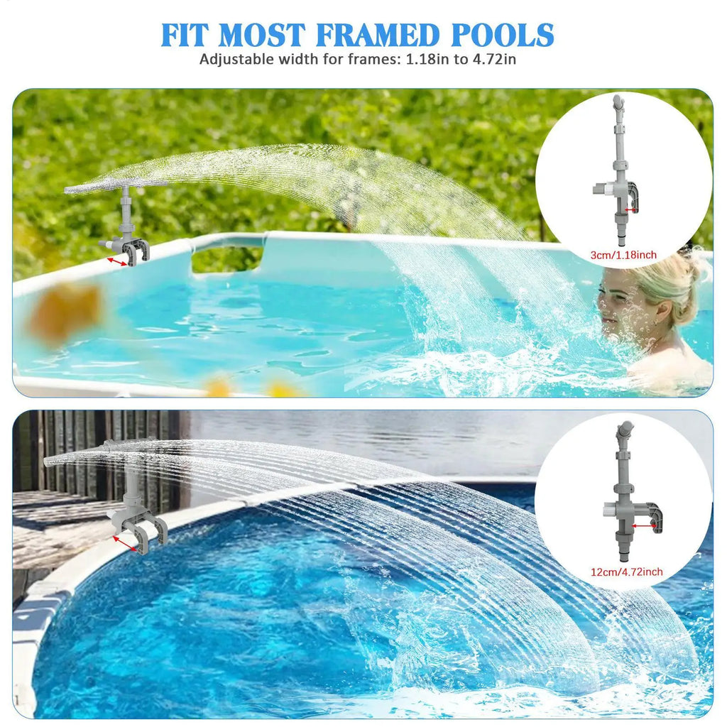 Pool Fountain High-Pressure Spa Chiller Spray Pool Water Spray Fountain for Yard Backyard Garden Park Lawn Patio Deck Terrace Zpaxo