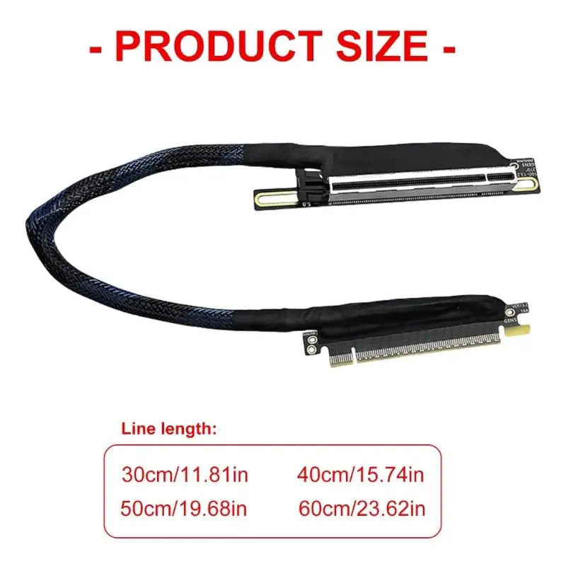 652F Fast Speed 64GT S PCIe 5 0 GPU Extension Cable 270 Turn Braided Zpaxo