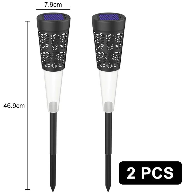 Solar LED Lights Waterproof Landscape Lawn Lamp Patio Yard Garden Zpaxo 2PCS Warm China Mainland