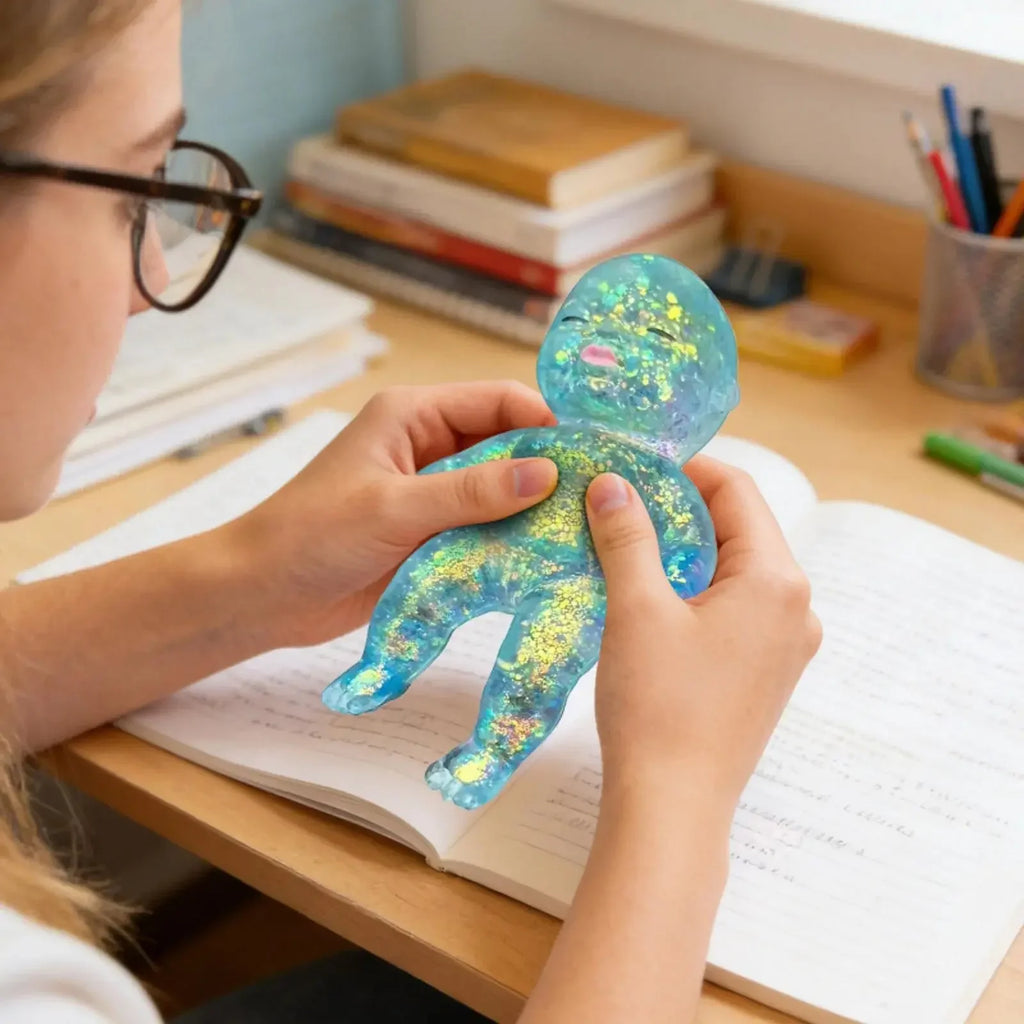 Glitter Silicone Squishy Fidget Toy – Slow Rebound Sensory Squeeze
