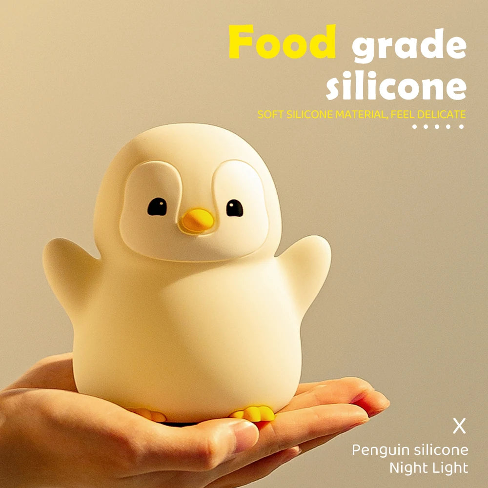 Cute Duck Capybara Night Light for Kids Animal Silicone Nursery Night Lamp Touch Control Nightlight Rechargeable Beside Lamp Zpaxo