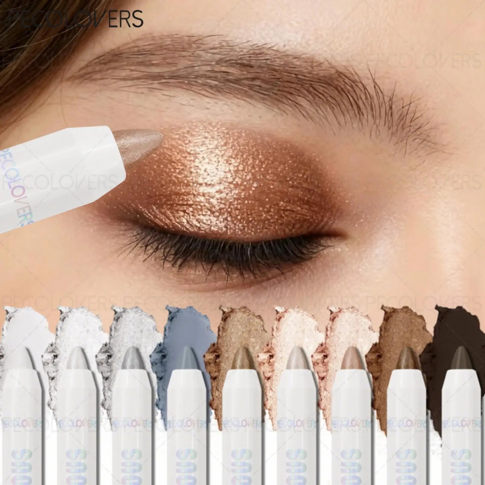 1PC Colored Eyeshadow Stick,Matte And Shimmery Textures, Perfect for 3D Eye Makeup, Waterproof And Sweatproof Zpaxo