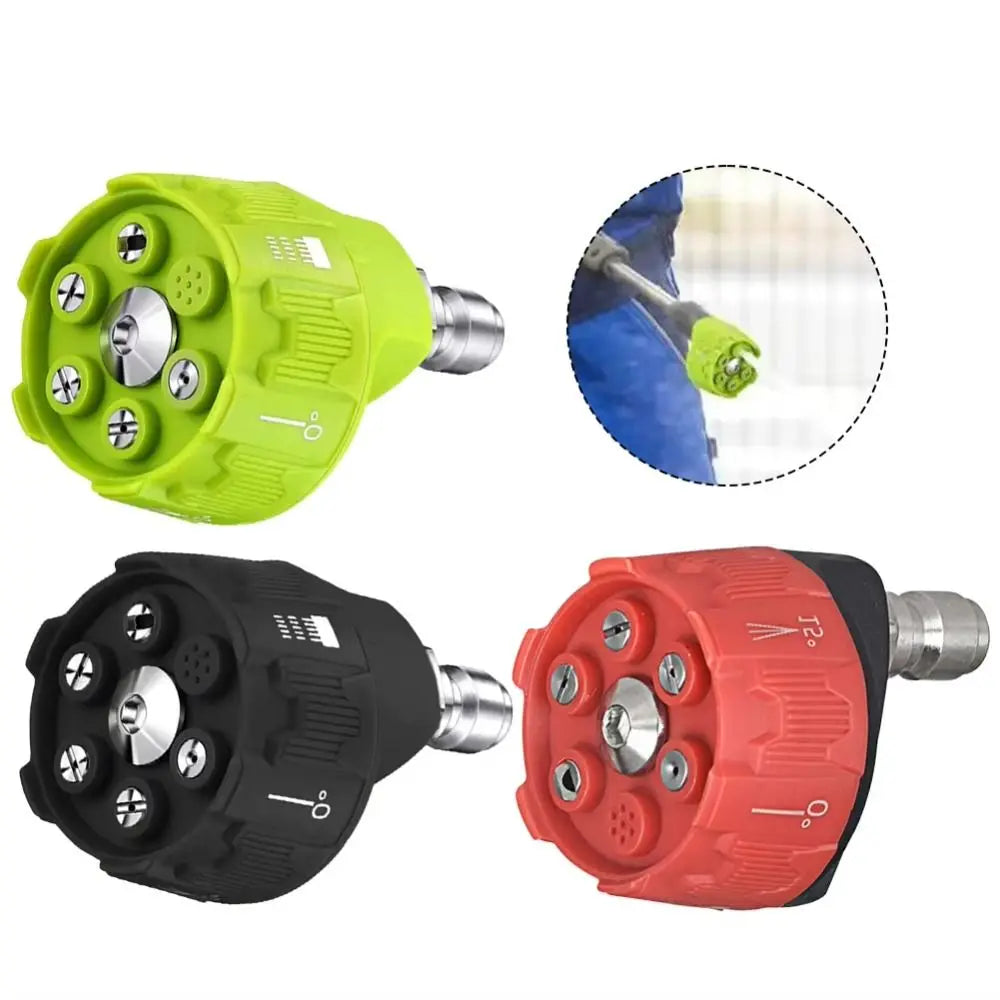 6in1 Design Pressure Washer Nozzle 1 Connector 0 15 25 40 Degree Zpaxo