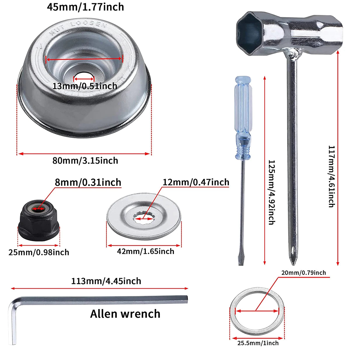 10" x 3 Teeth Brush Cutter Blades with Washers Carbon Steel Weed Trimmer Blade Weed Trimmer Head Lawnmower Accessories for Mowe Zpaxo