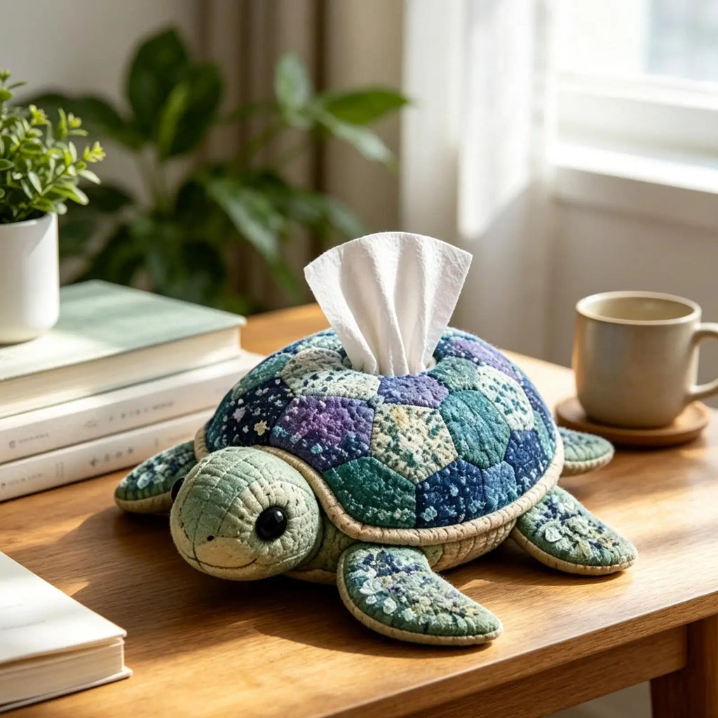 Quilted Tissue Box Cover Kit DIY Sewing Set with Instructions Handmade Quilted Tissue Holder Craft Kit for Beginners Women Zpaxo