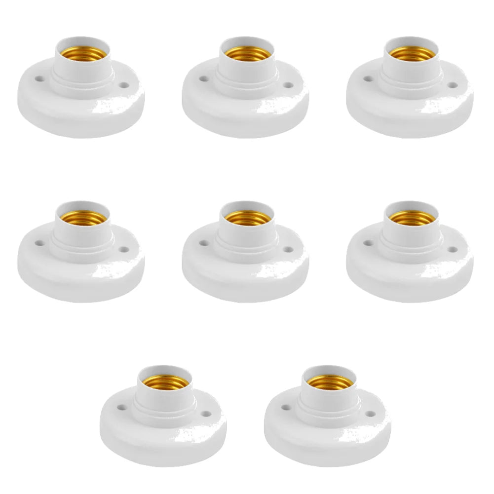 220V E27 Screw Cap Socket Ceiling Light Fixing Base Adapter Bulb Zpaxo 8PCS