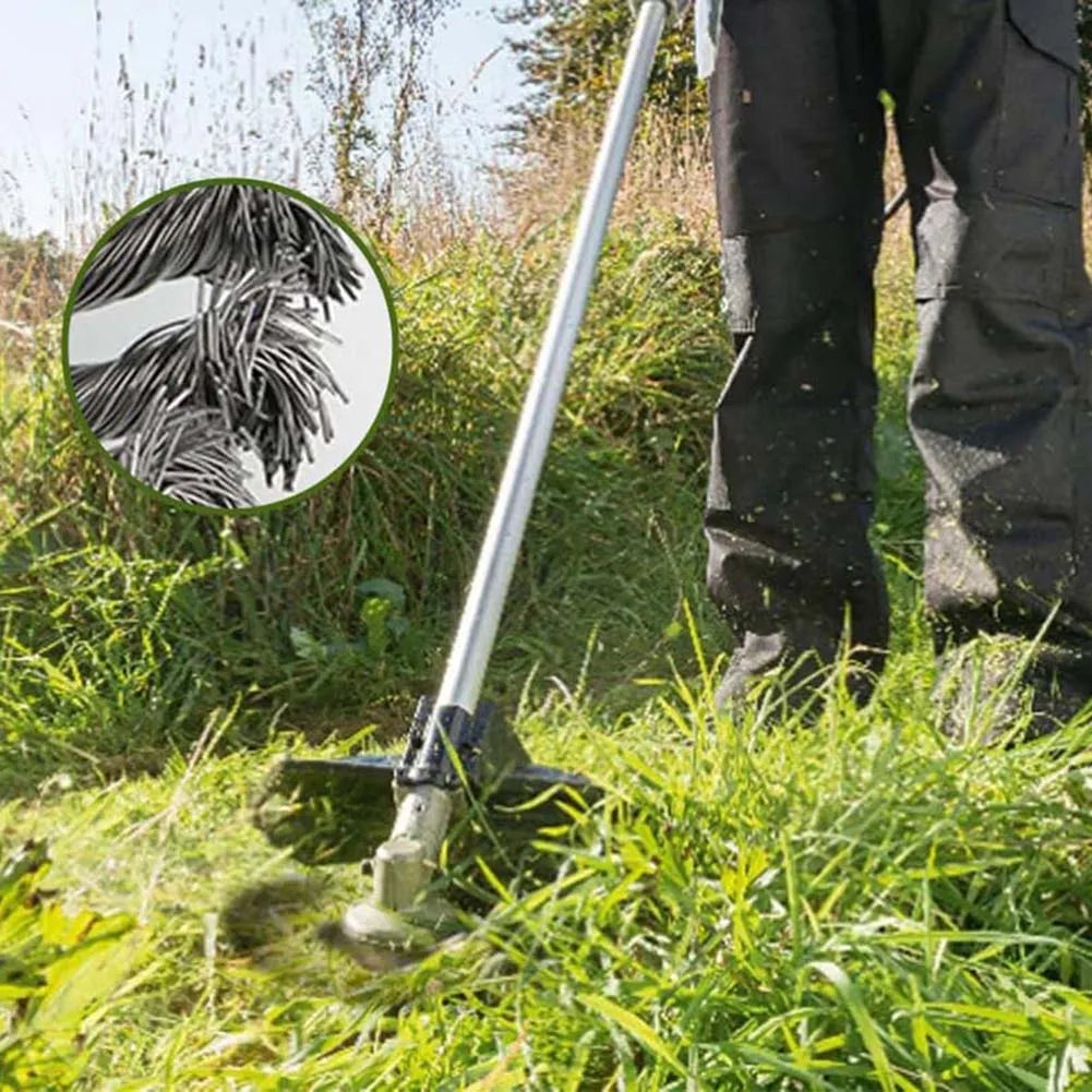 6 Inches Steel Wire Brush Cutter Trimmer Head Wired Trimmer Blade Garden Grass Trimmer Head Clear Moss Grass Rust Zpaxo