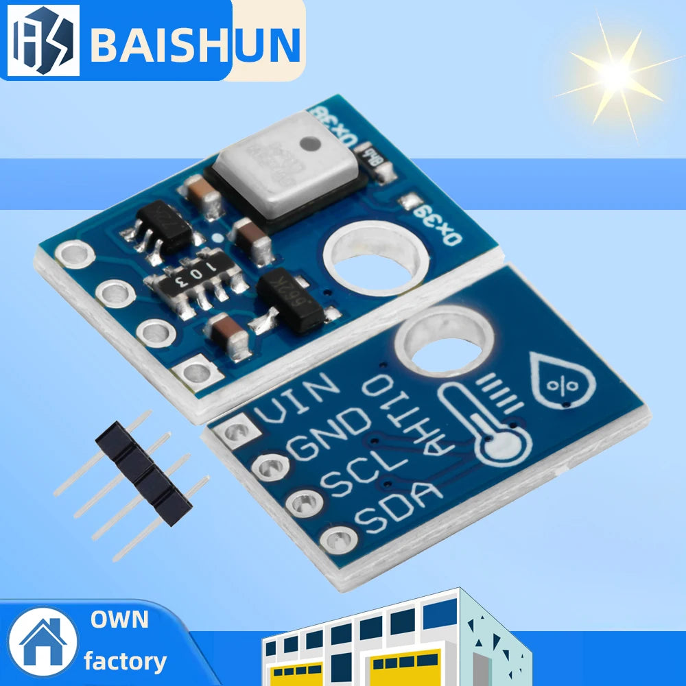 High-Precision I2C AHT10 Module: Digital Temperature & Humidity Sensor, Replaces DHT11/SHT20/AM2302 Zpaxo