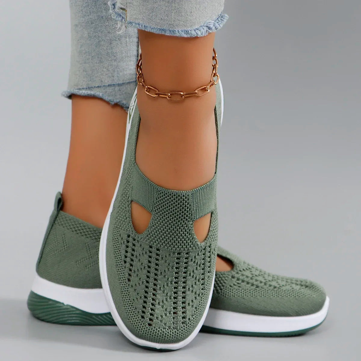 Women's Shoes Spring Middle Aged Elderly Mom Soft Soled Breathable Zpaxo