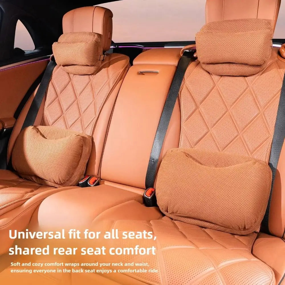 Suede Memory Cotton Car Neck Pillow Breathable Ergonomic Support Zpaxo