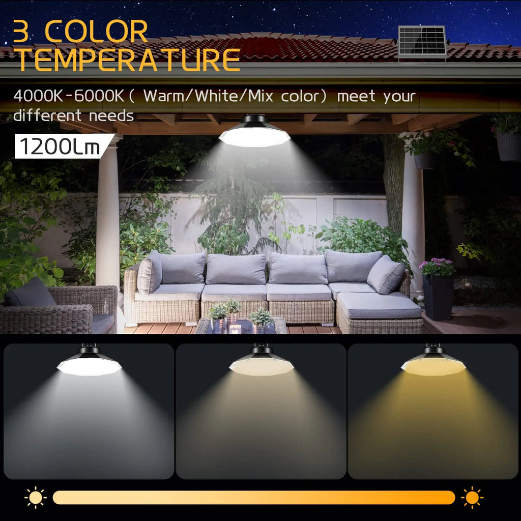 Solar Pendant Lights with Sensor Shed Lamp Indoor Remote Daytime Available for Barn Garage Solar Powered Outdoor Light Zpaxo