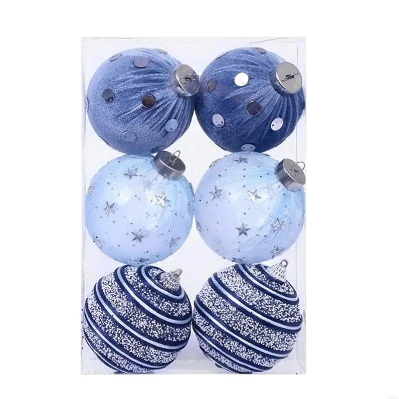 1 Box Festival Plush Sphere Decorations Colorful Dots Christmas Tree Zpaxo Night Blue China Mainland