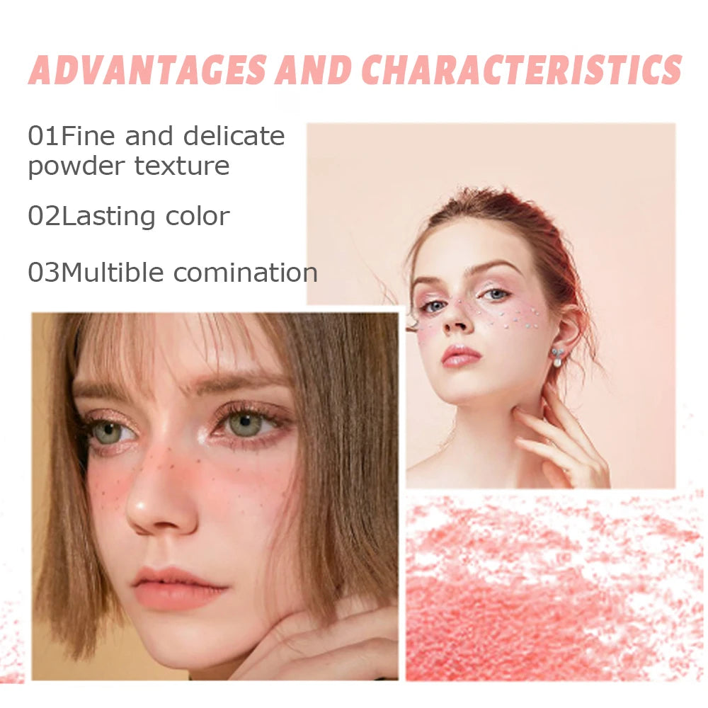 HISYI Aquatic clear monochrome blush, natural whitening, large capacity matte, easy-to-color monochrome rouge blush plate Zpaxo
