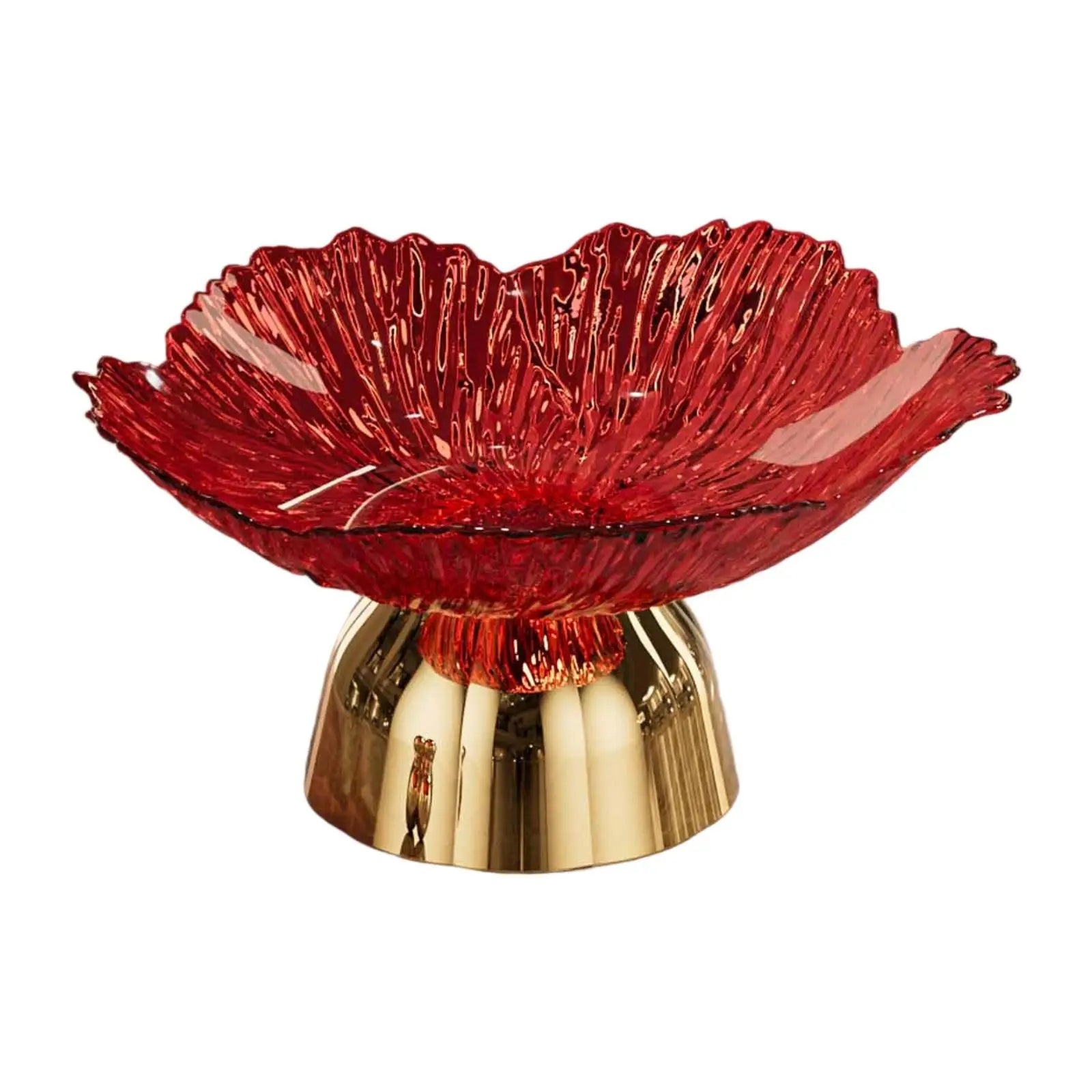 Decorative Pedestal Fruit Bowl – Footed Display Tray for Home Pedestal Fruit Bowl Zpaxo Red